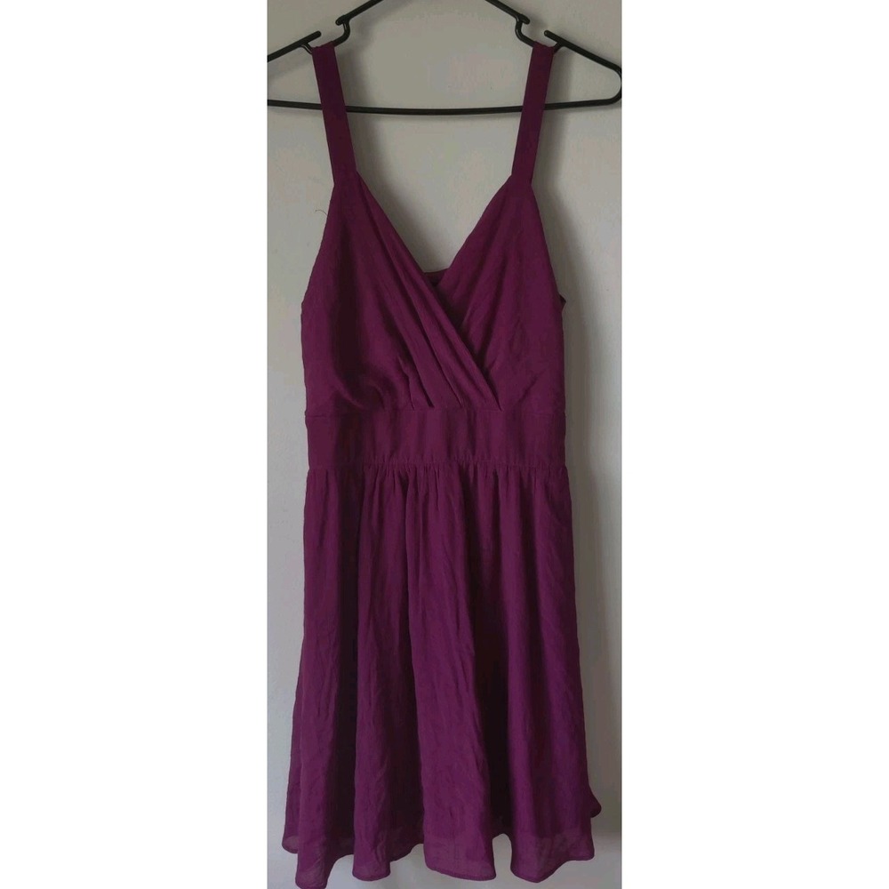 INC International Concepts Dress Faux Wrap Tank Dress‎ Maroon/Raspberry Size M